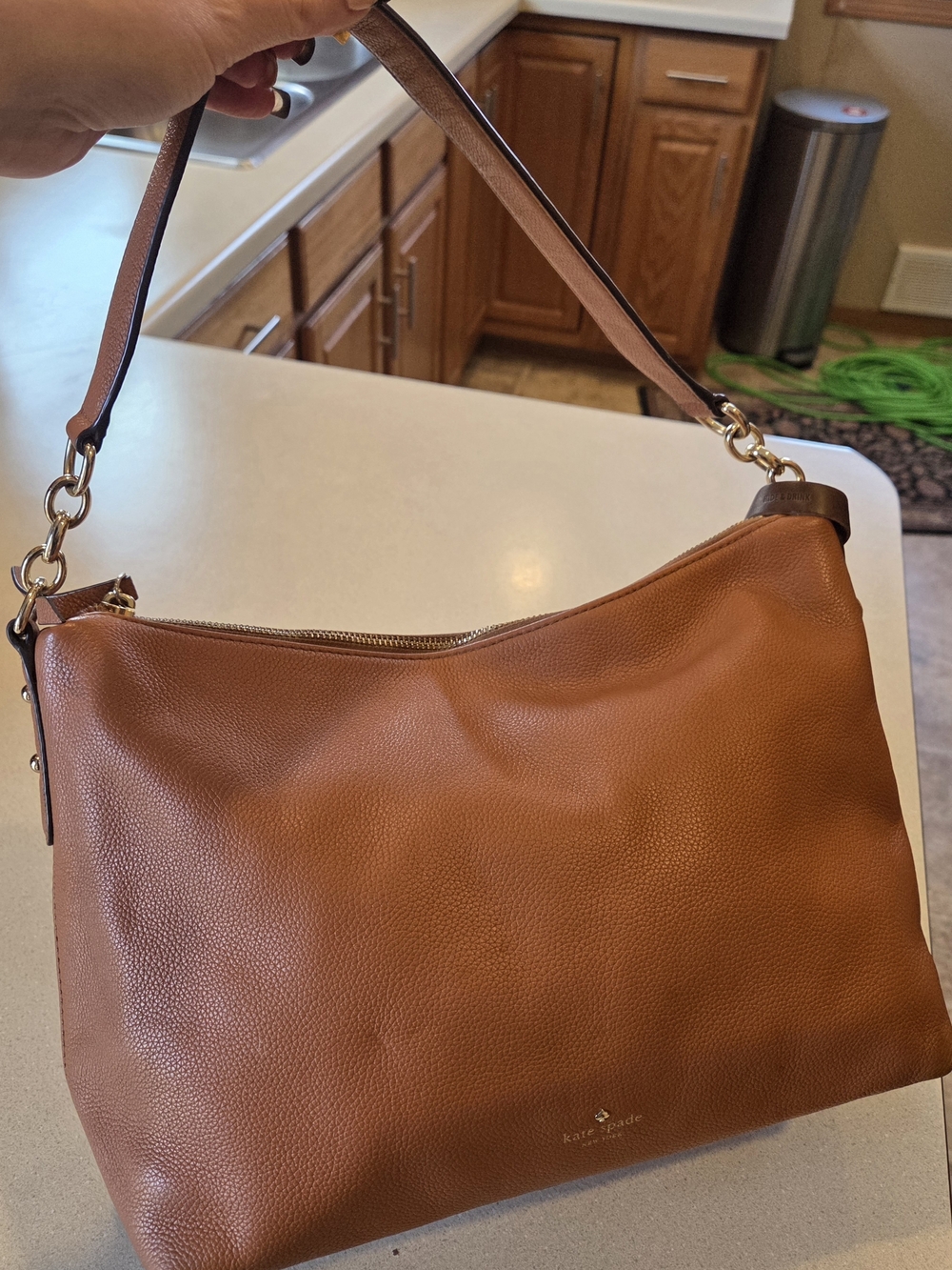 kate spade New York Tan Leather Shoulder Bag